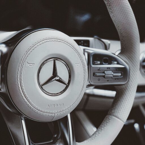 Gray Mercedes-Benz Steering Wheel